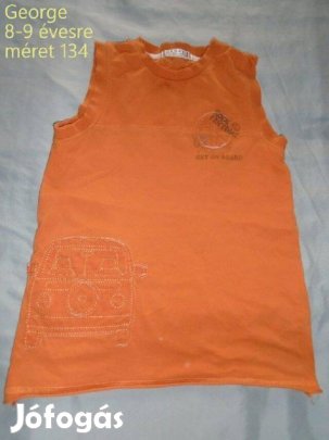 George narancssárga ujjatlan póló trikó 8-9 évesre (méret 134)