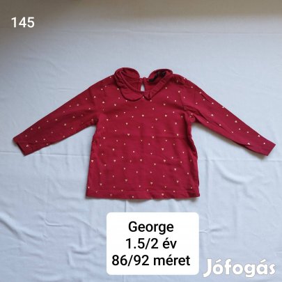 George piros felső 86/92 méret