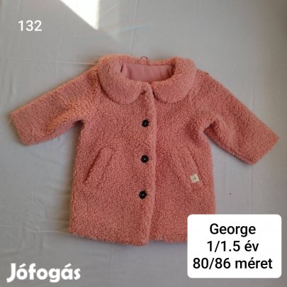 George rózsaszín átmeneti kabát 86 méret