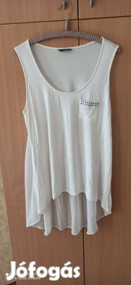 George tört fehér elől viszkóz, hátul muszlin pántos felső 42-es