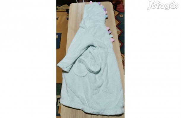 George unisex fürdőköntös 9-10 év 135-140, dínós, halványzöld
