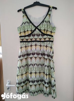 George zöld sárga mintás muszlin nyári ruha