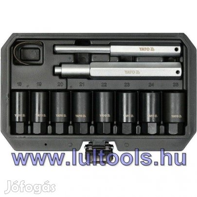 Gépi dugókulcs készlet 10 részes 18-25 mm biztonsági kerékcsavarokhoz