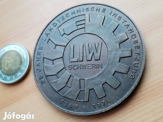 Gépjárműjavitó jubileumi 1949-74 érem Schwerin Kelet Németo