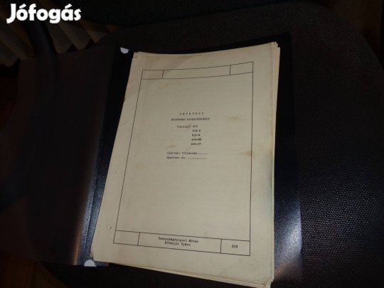 Gépkönyv E2N eszterga gép könyv