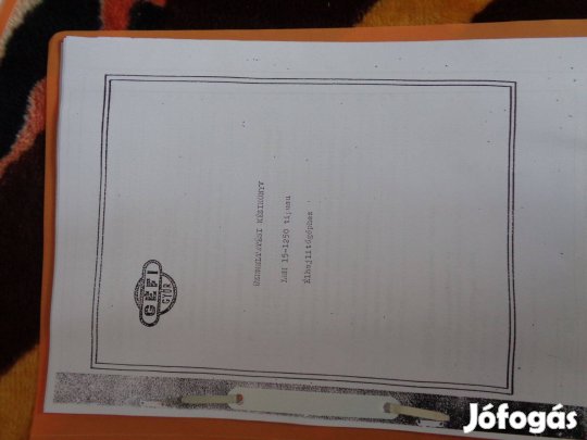Gépkönyv géfi 1250-es táblaolló lemezolló lemezvágó