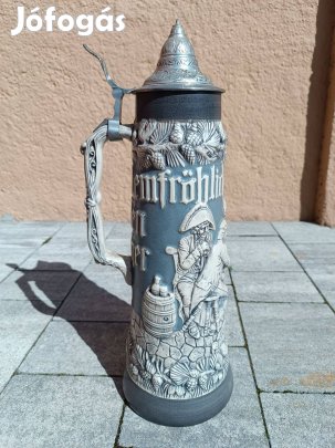 Gerz , Német ónfedeles söröskorsó , korsó