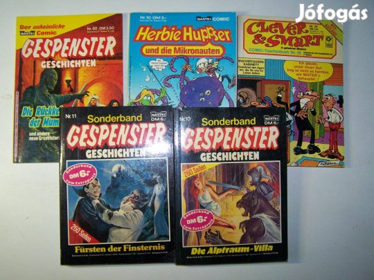 Gespenster német nyelvű képregények (5 db, csak egyben eladó)