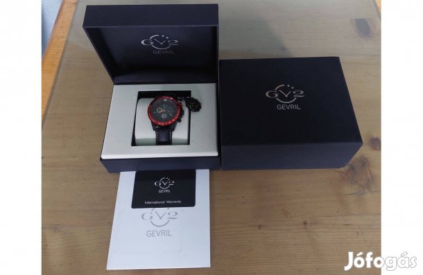 Gevril 9925 Scuderia Swiss MADE Sapphire Crystal Férfi Karóra Óra