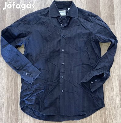 Gianfranco Ferre slim L eredeti csikozott anyagú ffi hosszú ujjú ing