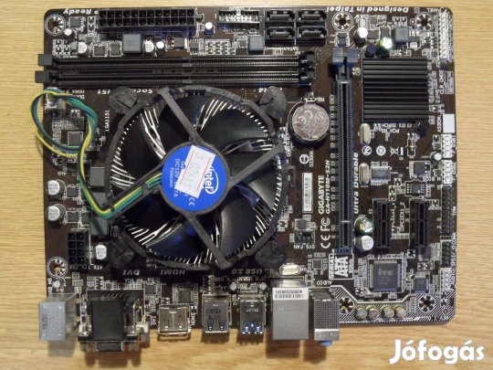 Gigabyte LGA 1151 alaplap + i5 7400 + HD 630 GPU / HDMI / hűtő