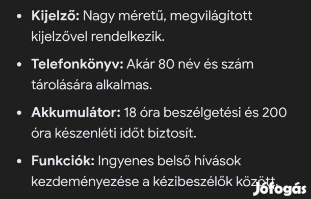 Gigaset vezeték nélküli DECT telefon Kihangosíthatós