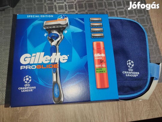 Gilette borotva+4 penge+borotvahab+táska