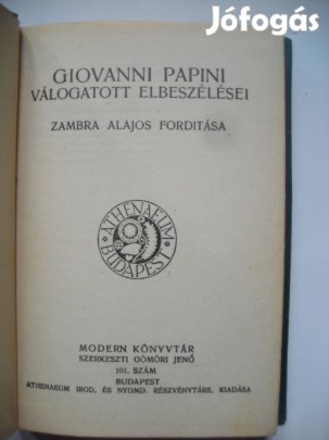 Giovanni Papini Válogatott elbeszélései
