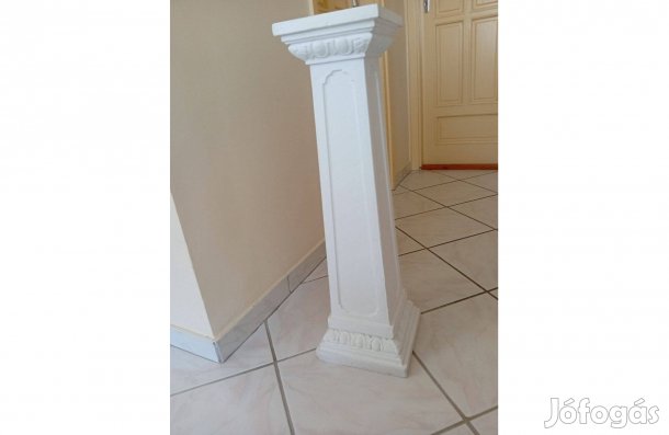Gipsz oszlop 75 cm magas fehér színű eladó