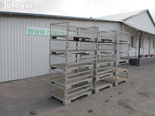 Gitterbox tároló box rácsos kaloda konténer 125×80 cm (3374)
