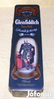 Glenfiddich whisky fémdoboz, díszdoboz