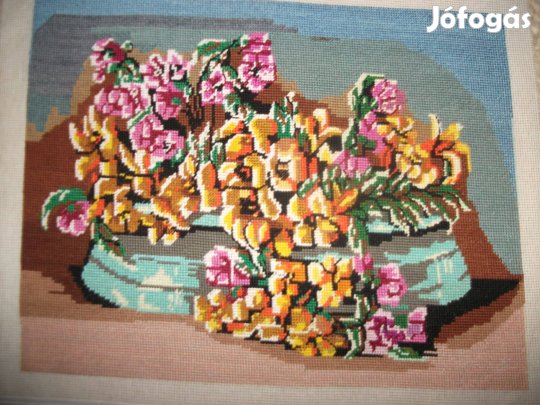 Gobelin csendélet kivarrva