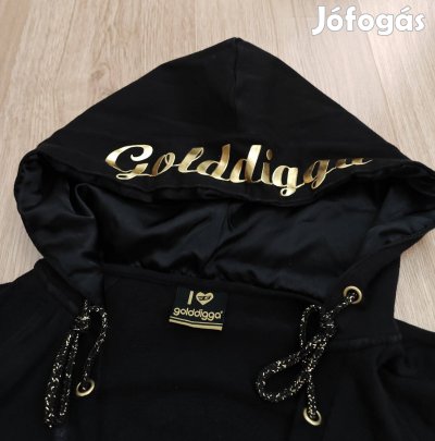 Goldigga női arany fekete melegítő felső S