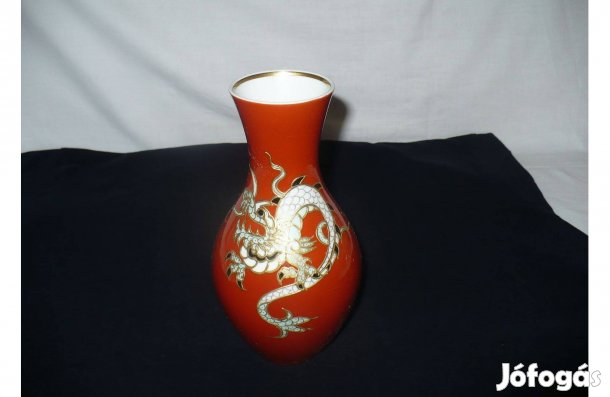 Goldrelief porcelán váza