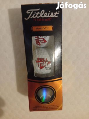 Golf labda Gyűjtőnek Full Tilt Póker feliratos Titleist márkájú 3 db
