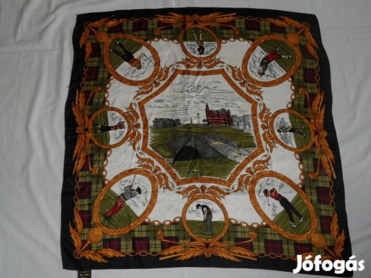 Golf mintás selyem kendő, sál