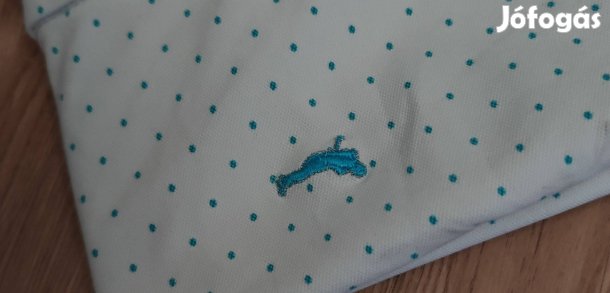 Golfino türkiz fehér minőségi sportos pamut női póló S-M