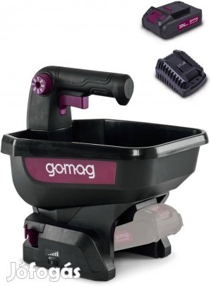Gomag-GSS800 akkus műtrágya szóró akkumulátorral és töltővel,