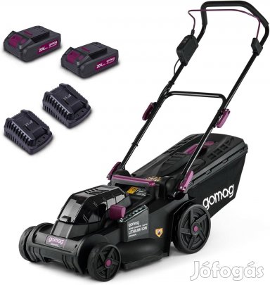 Gomag RSM380BL akkumulátoros fűnyíró-Aksival Töltővel!38cm széllesség