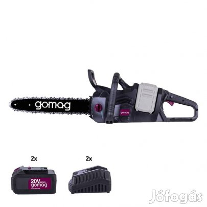 Gomag akkus láncfűrész-Akkumulátorraltöltővel GO-KS355Bltwin