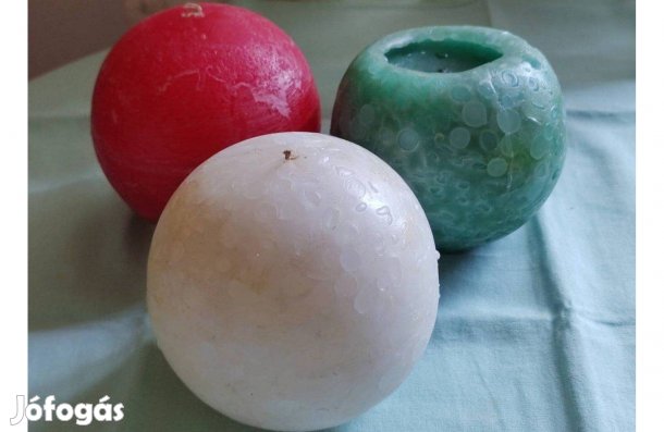 Gömb gyertya egyben 3 db