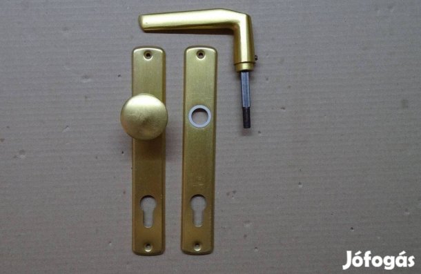 Gombos ajtókilincs garnitúra cilinderlyukas eloxált alumínium