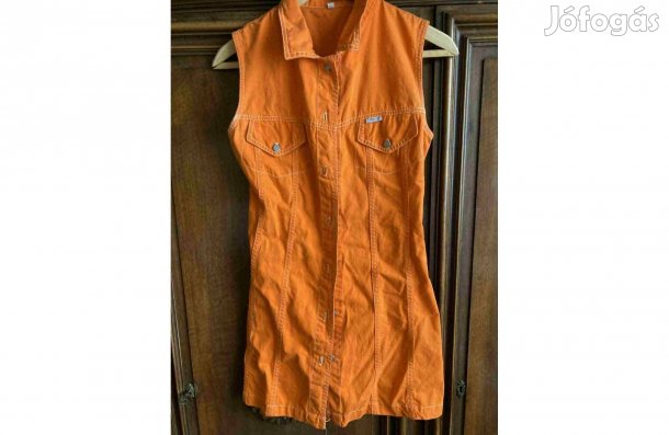 Gombos narancs mini ruha