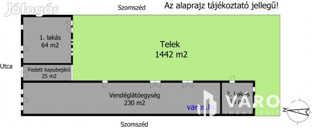 Gönyűn eladó vendéglátó egység 2 lakással