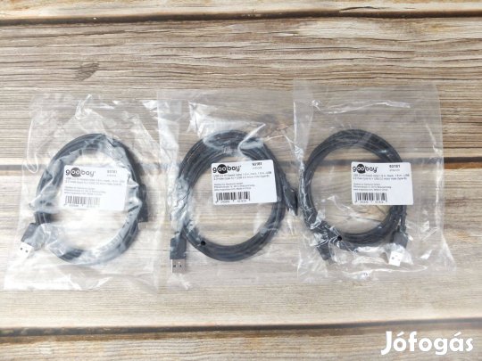 Goobay USB 2.0 Microusb 2.0 adatkábel 1,8m fekete Új!