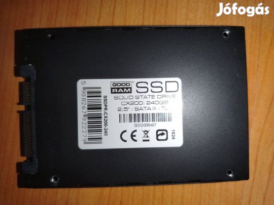 Goodram 240 GB SSD eladó, sata3 100/69%-os. Átlagos pc-ből!