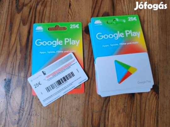 Google Play ajándékkártya
