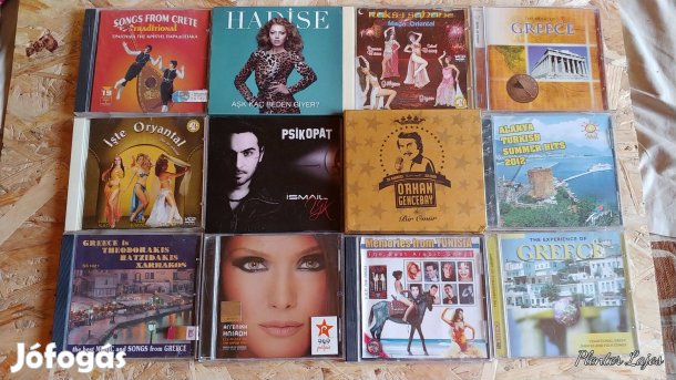Görög, török, arab zenék, cd lemez, magnó kazetta