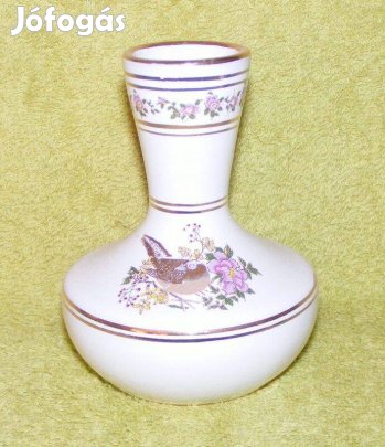 Görög aranyozott madaras porcelán váza