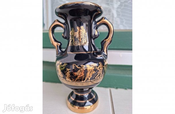 Görög váza 24 karátos aranyozással kézzel festett eladó
