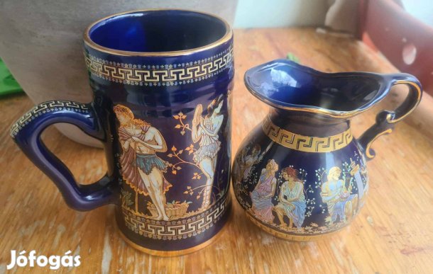 Görög váza és kancsó csomag - kettő darab dísztárgy