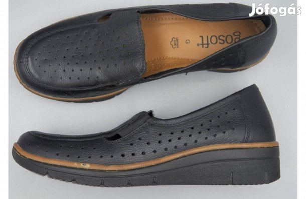 Gosoft valódi bőr belebújós cipő, lyukacsos, 37 / 37,5