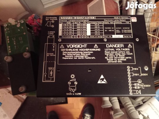 Gossen Konstanter márkájú, professzionális elektronikus lámpaelőtét