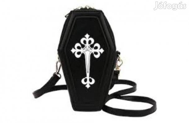 Gótikus stílusú, koporsó alakú válltáska