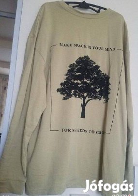 Gots biopamut !! kényelmes, bőr- és környezetbarát banán zöld pulóver