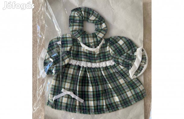 Götz kockás babaruha zöld