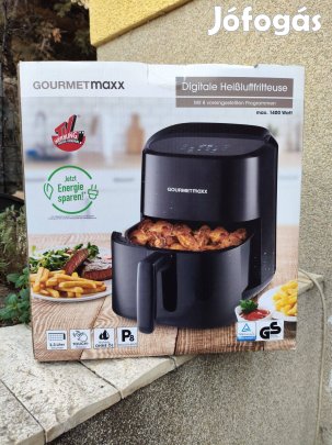 Gourmetmaxx HF-302A digitális Air Fryer fritőz 3.3L 1400W,új,garis