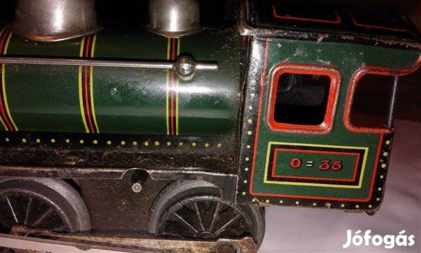 Gőzmozdony lemezből,felhúzós eladó