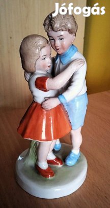 Gräfenthal ritka német porcelán táncoló gyerekpár figura