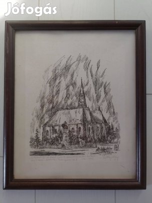 Grafika, festmény, ón tányér, ezüstérem, antik képkeret